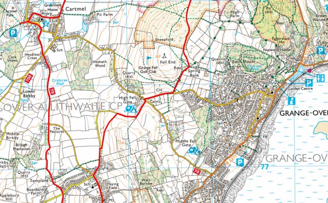 Allithwaite to Hampsfell Hospice to Cartmel (circular, 7 miles)