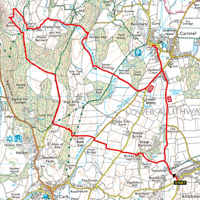 Allithwaite, How Barrow and Cartmel (circular, 6.5 miles)